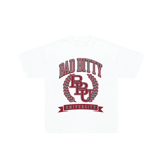 J.P.: Bad Bitty University - Tee (Grey/Red)