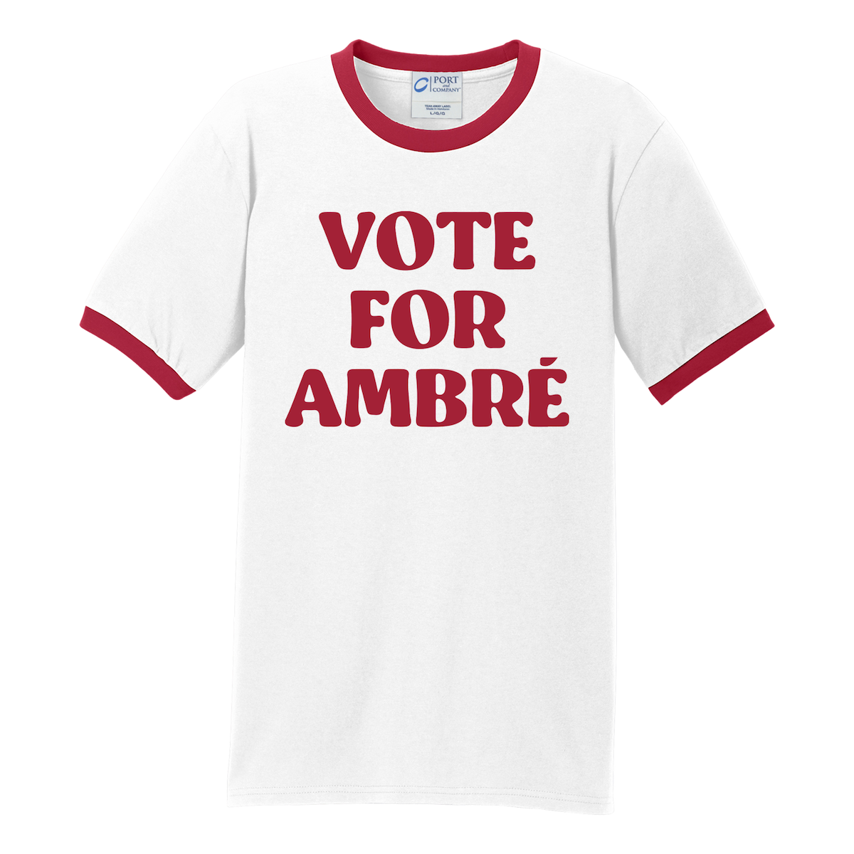 Ambré: Vote for Ambré - Ringer Tee (White)