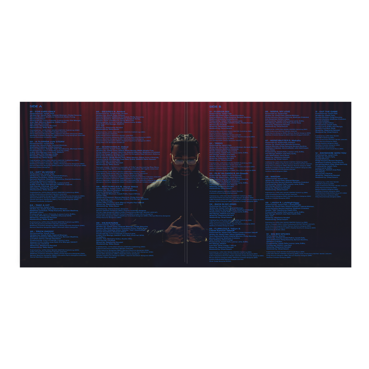 Isaiah Falls: LVRS PARADISE 2LP Vinyl (Blue, Signed Limited Edition)