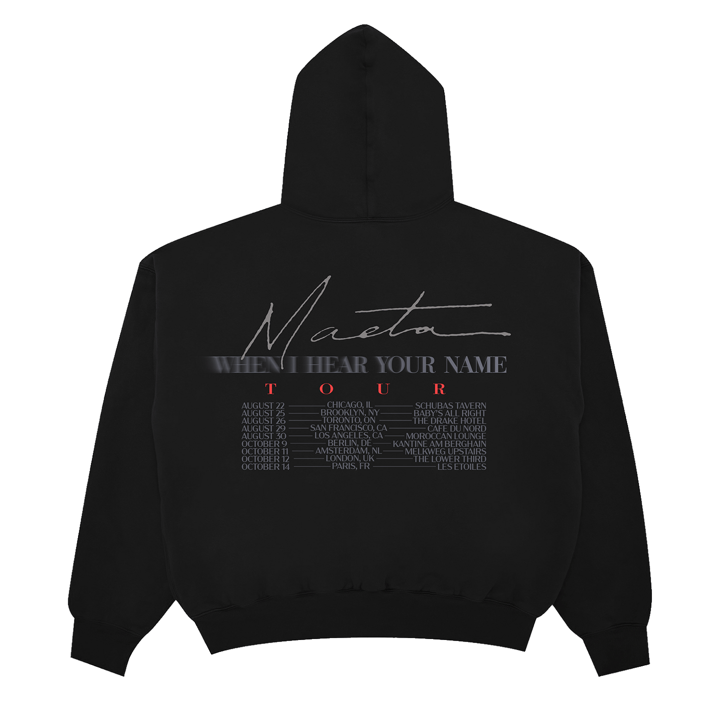 Maeta: Sunset & Tour Date - Hoodie (Black)