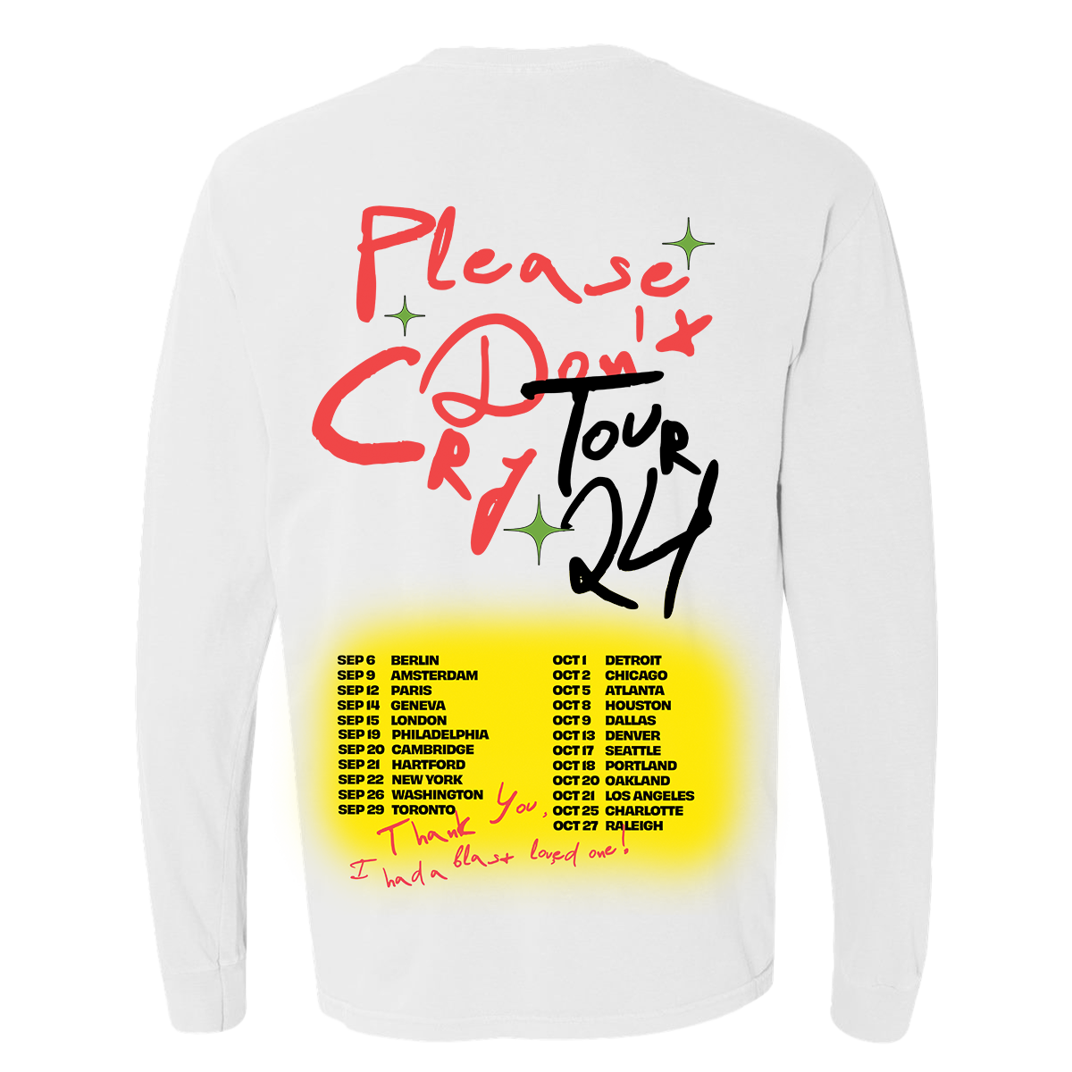 Rapsody - Please Don't Cry Tour Long Sleeve Tee